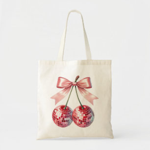 Tote Bag Boule de disco rose