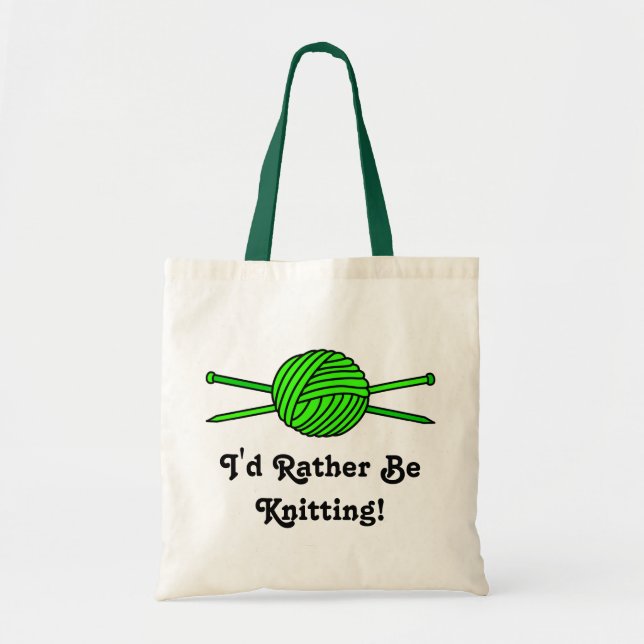 Tote Bag Boule de vert de chaux des aiguilles de fil et de (Devant)