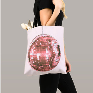 Tote Bag Boule Disco Rose, Accessoire Fille, Mignonne
