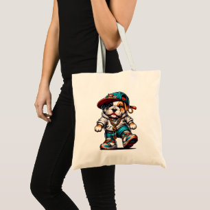 Tote Bag Bouledogue de style de rue