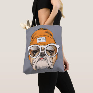 Tote Bag Bouledogue frais de hippie