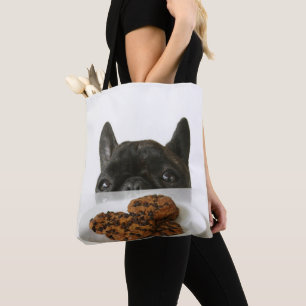 Tote Bag Bouledogue français Brindle noir