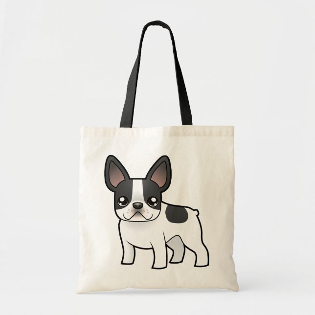 Tote Bag Bouledogue français de bande dessinée (Devant)