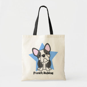 Tote Bag Bouledogue français de BW d'étoile de Kawaii