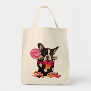 Tote Bag Bouledogue français et sucrerie