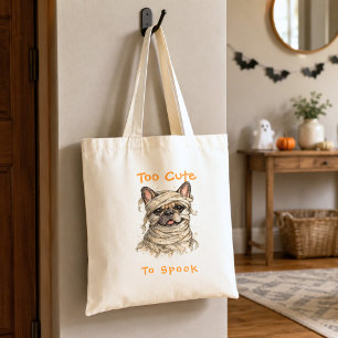 Tote Bag Bouledogue français Halloween Mummy mignonne