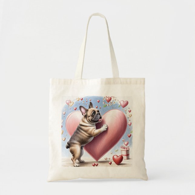 Tote Bag Bouledogue français maladie de Hirschsprung French (Devant)