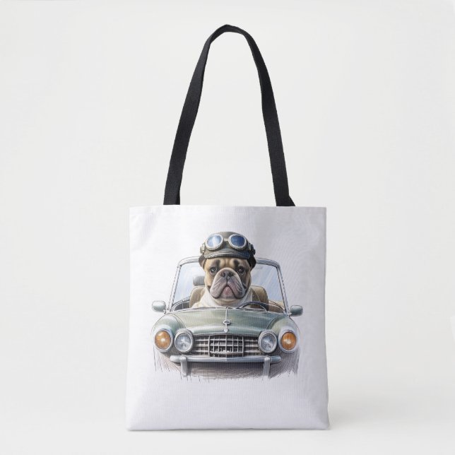 Tote Bag Bouledogue français Oldtimer Bulldog Journee du pè (Devant)