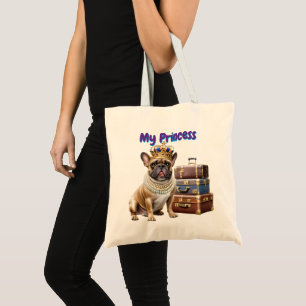 Tote Bag Bouledogue français Princess French Bulldog