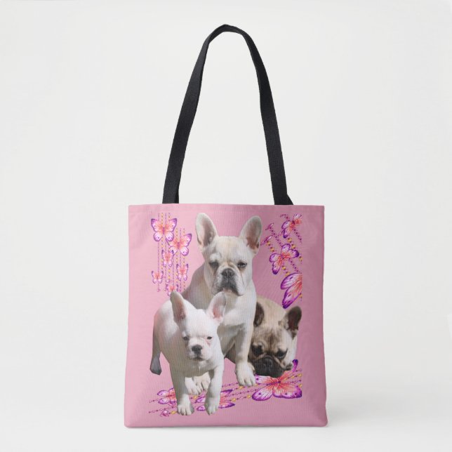 Tote Bag Bouledogues français Papillon  Bulldog (Devant)