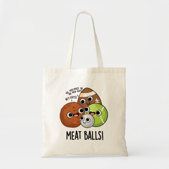 Tote Bag Boules de viande amusant jeu de nourriture (Devant)