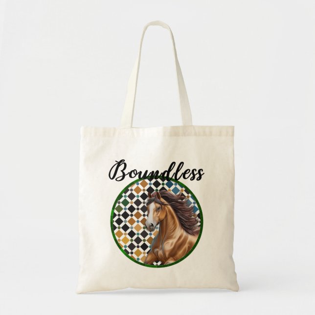 Tote Bag Boundless Horse Tote – Alhambra Geometric Art Bag (Devant)