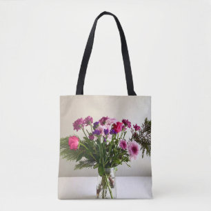 Tote Bag Bouquet de fleurs colorées de la Fête des Mères