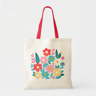 Tote Bag Bouquet de fleurs colorées pour les femmes