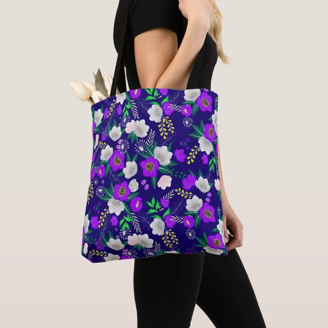 Tote Bag Bouquet de fleurs de printemps rustique (De près)
