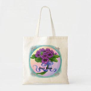 Tote Bag Bouquet de fleurs de violettes