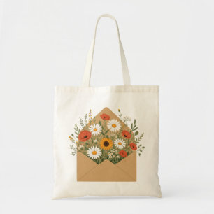 Tote Bag Bouquet de fleurs sauvages Enveloppe Art botanique