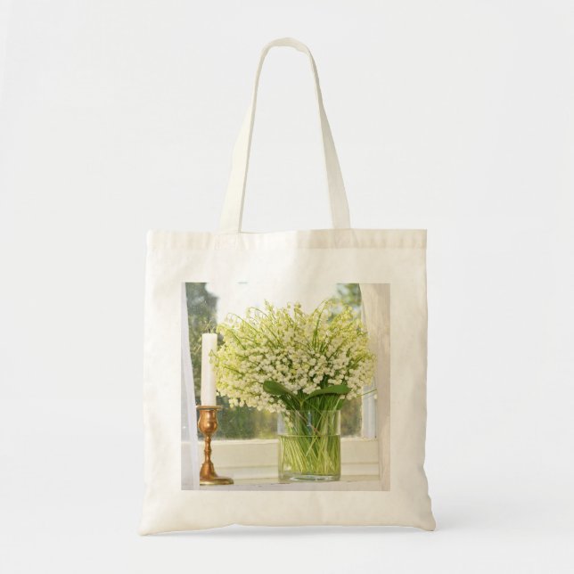 Tote Bag Bouquet de lys de fleurs printanières de la vallée (Devant)