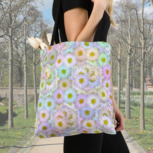 Tote Bag Bouquet de marguerite coloré - pastel (Créateur téléchargé)