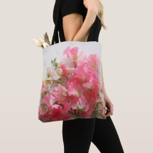 Tote Bag Bouquet de pois rose