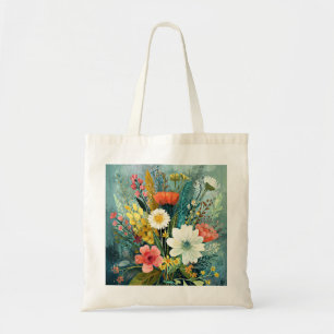 Tote Bag Bouquet de printemps coloré
