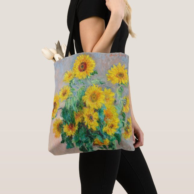 Tote Bag Bouquet de tournesols Claude Monet (De près)
