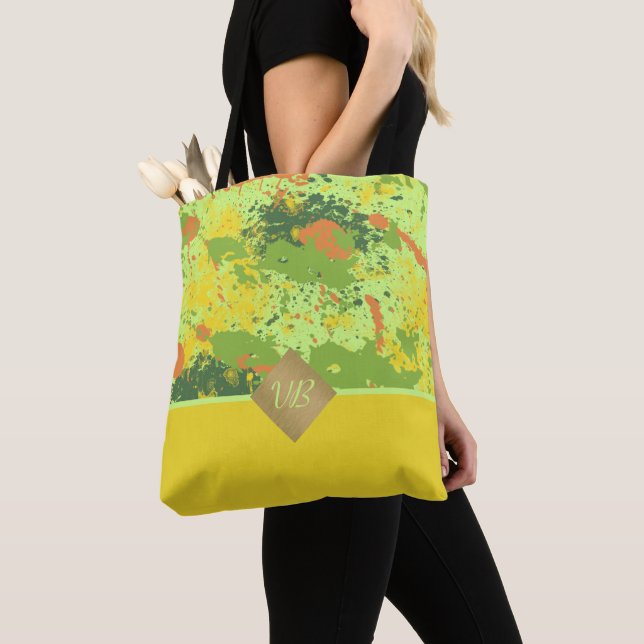 Tote Bag Bouquet d'orange et vert (De près)