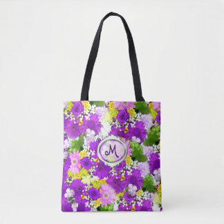 Tote Bag Bouquet floral clair