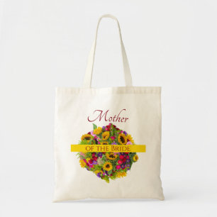 Tote Bag Bouquet Floral Coloré de la Mère de la Mariée