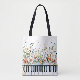 Tote Bag Bouquet Floral de Touches de Piano 2