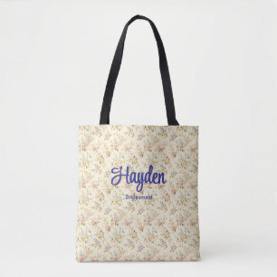 Tote Bag Bouquet Mixte d'ivoire Fête de Mariage Romantique 