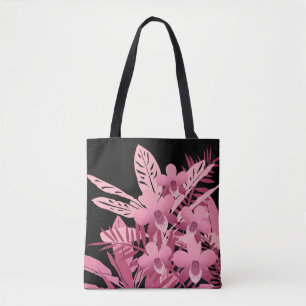 Tote Bag Bouquet rose tropical