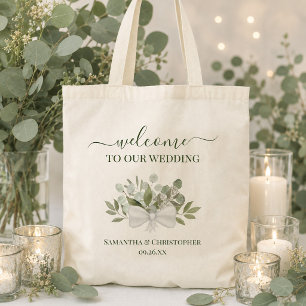 Tote Bag Bouquet rustique d'eucalyptus Élégante bienvenue d