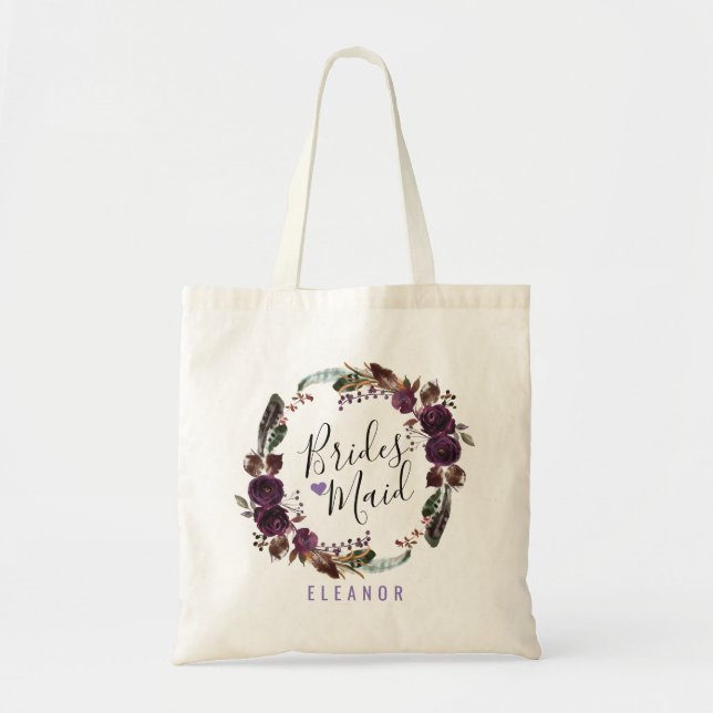 Tote Bag Bouquet Wild Royal Bloom | Bridesmaid (Devant)
