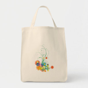 Tote Bag bouquets de fleurs de tourbillons vectoriels