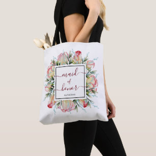 Tote Bag Bourgogne Blush rose domestique d'honneur Mariage