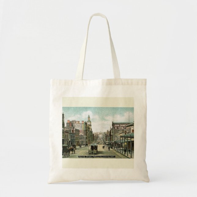 Tote Bag Bourke St., Melbourne, Australie Style Vintage (Devant)