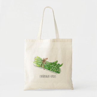 Tote Bag bourse coton géant « asperges vertes "