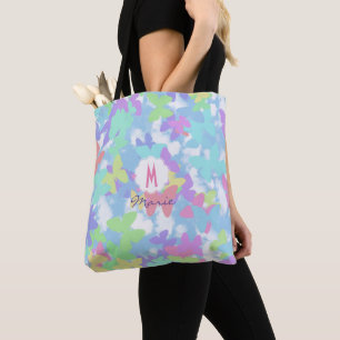 Tote Bag Bourse de toile avec impression de papillon