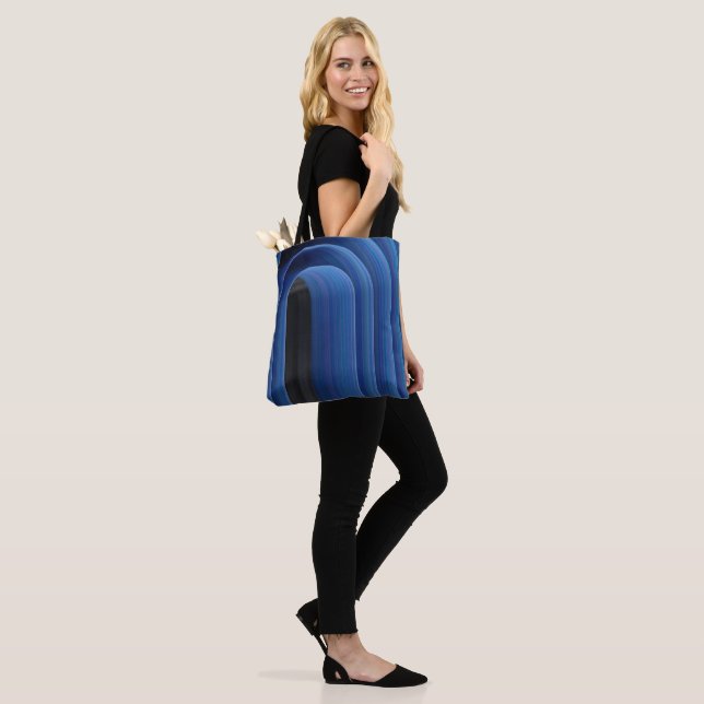Tote Bag Bouteille bleue Fourre-tout tout-sur-impression, E (Sur le modèle)