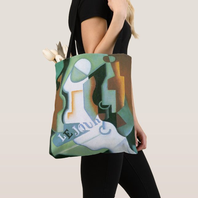 Tote Bag Bouteille et Compotier de Juan Gris, Cubisme Vinta (De près)