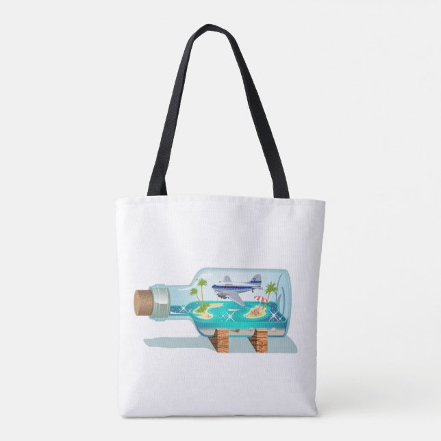 Tote Bag Bouteille souvenir de dessin (Dos)