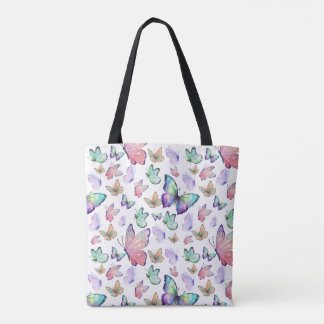 Tote Bag Bouteilles d'aquarelle Motif sans couture