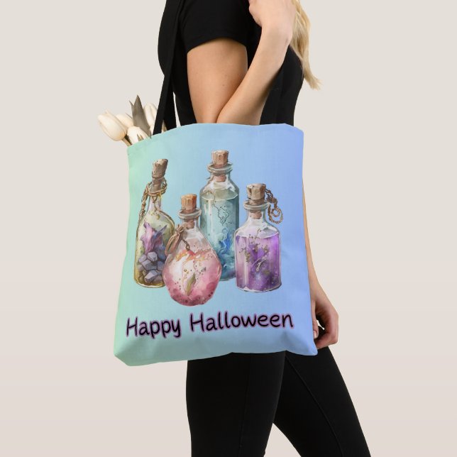 Tote Bag Bouteilles de potion de bouteille de sortilège Joy (De près)