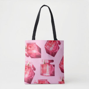 Tote Bag Bouteilles motifs de parfum féminin