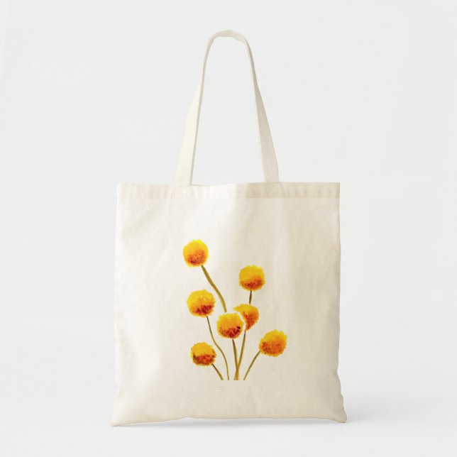 Tote Bag Bouton Billy jaune fleur australienne originaire (Devant)
