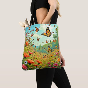 Tote Bag Bouton Fleur sauvage vibre Joy Design