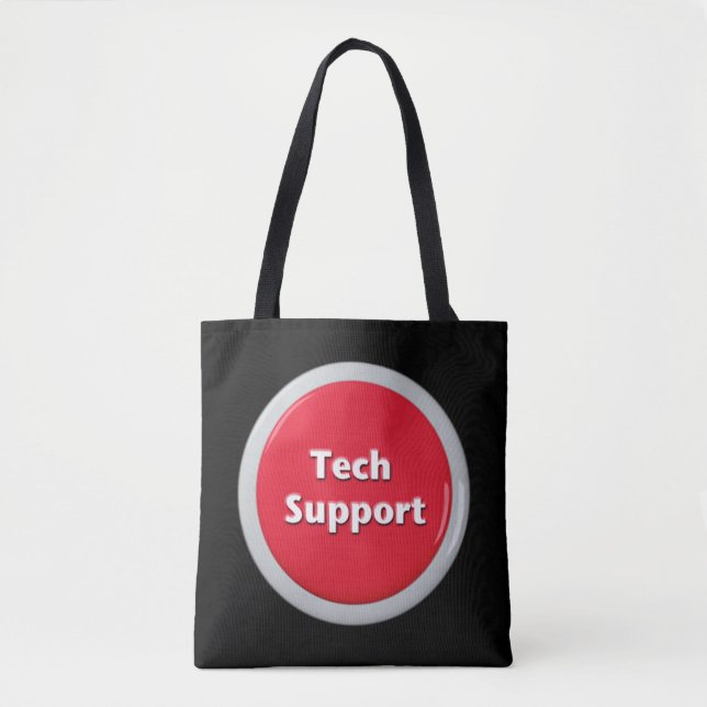 Tote Bag Bouton Panique rouge du support technique (Devant)