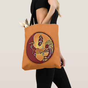 Tote Bag Bouton paysage - Plume de lune Kokopelli 1