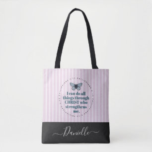 Tote Bag Bouton rose de la Bible Nom